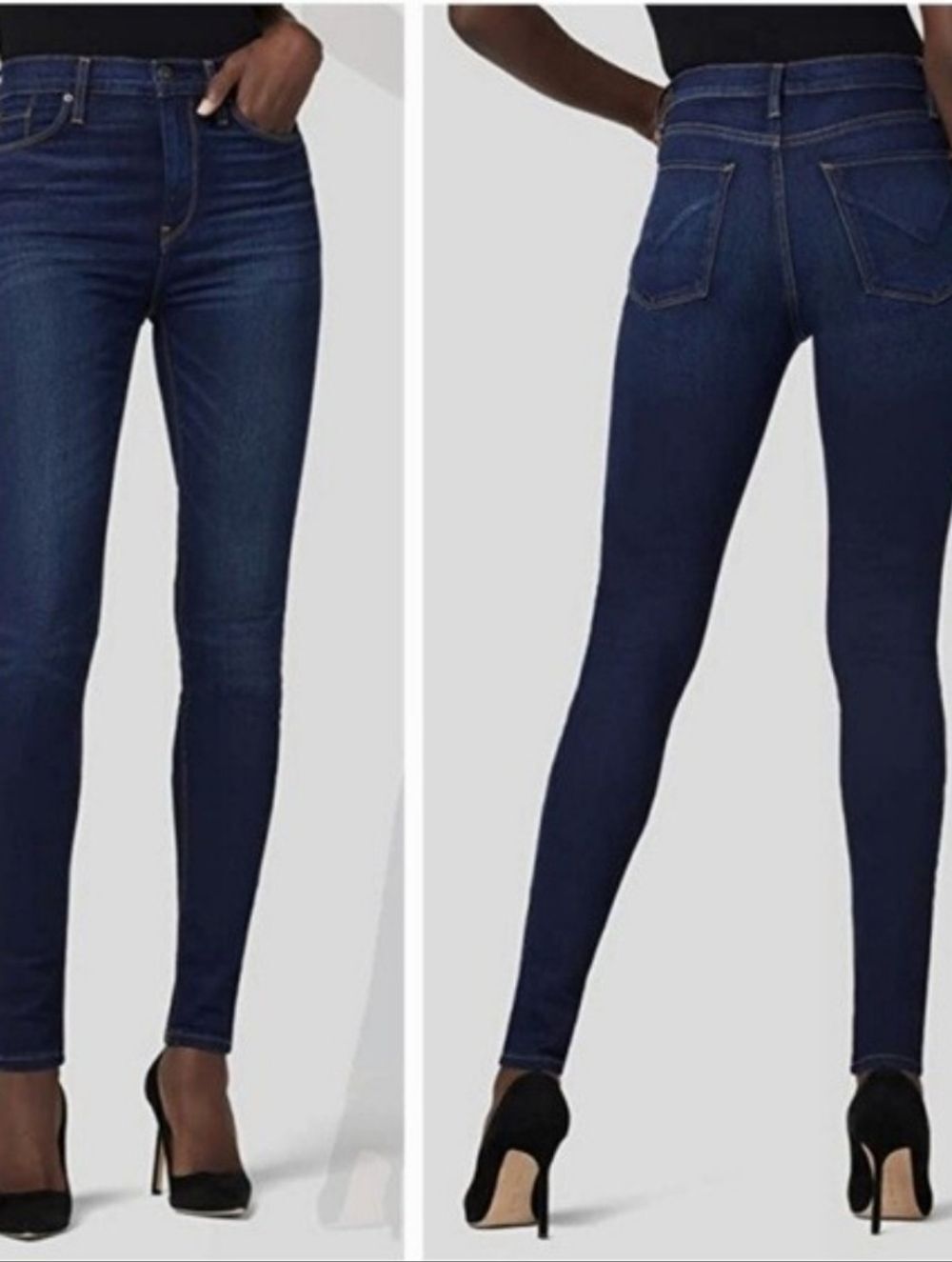 Hudson Barbara Super Skinny Classic High Rise Dark Wash Denim Jeans Flynn - 26